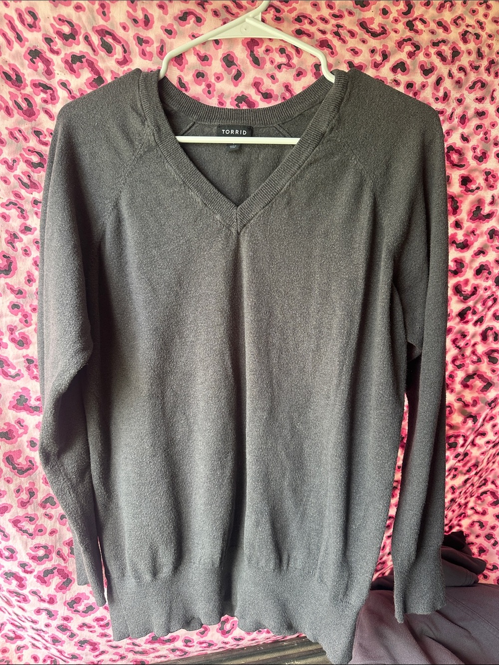 torrid Charcoal V-Neck Sweater